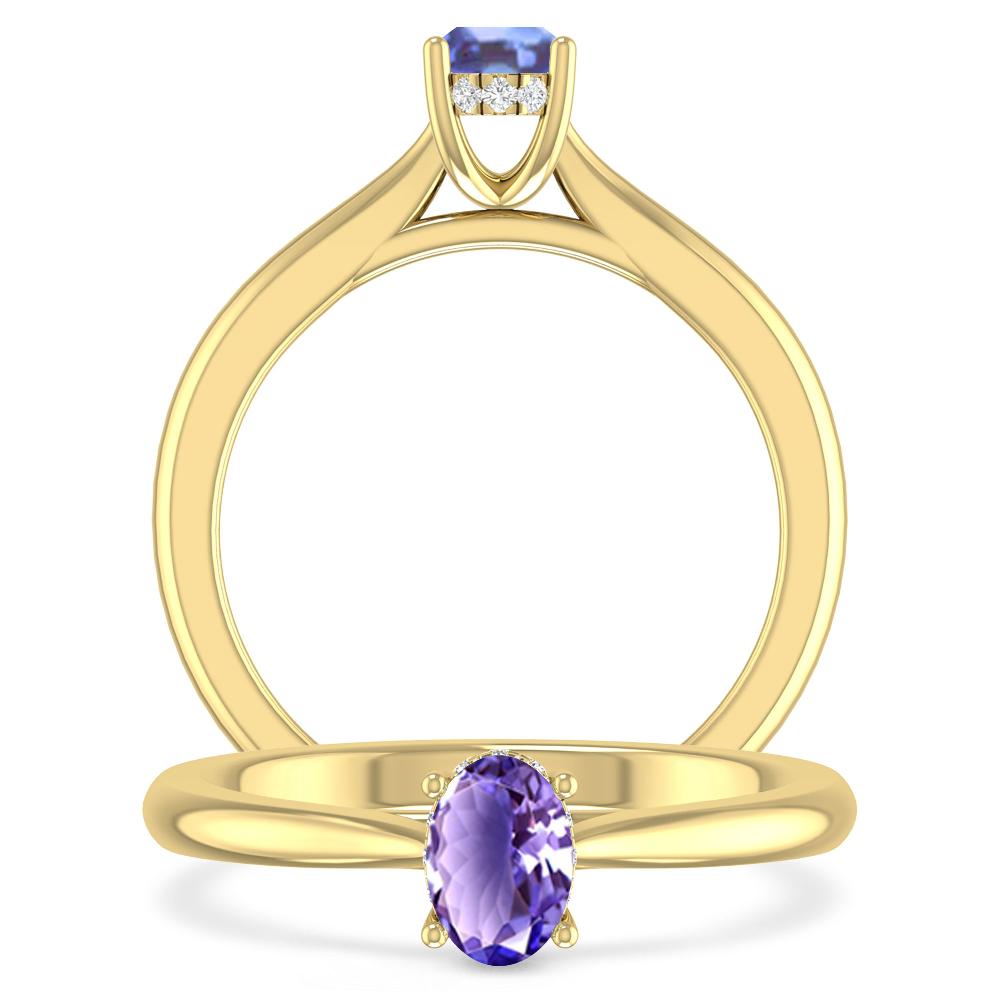 Yellow Gold - Tanzanite