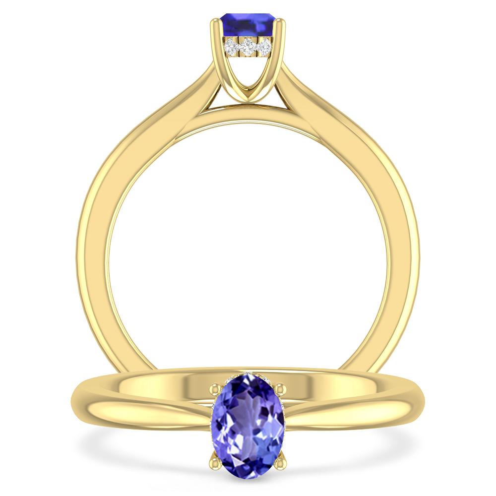 Yellow Gold - Tanzanite