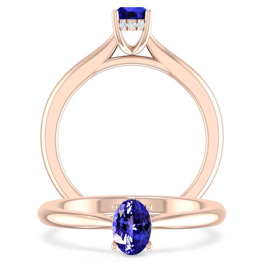 Rose Gold - Tanzanite