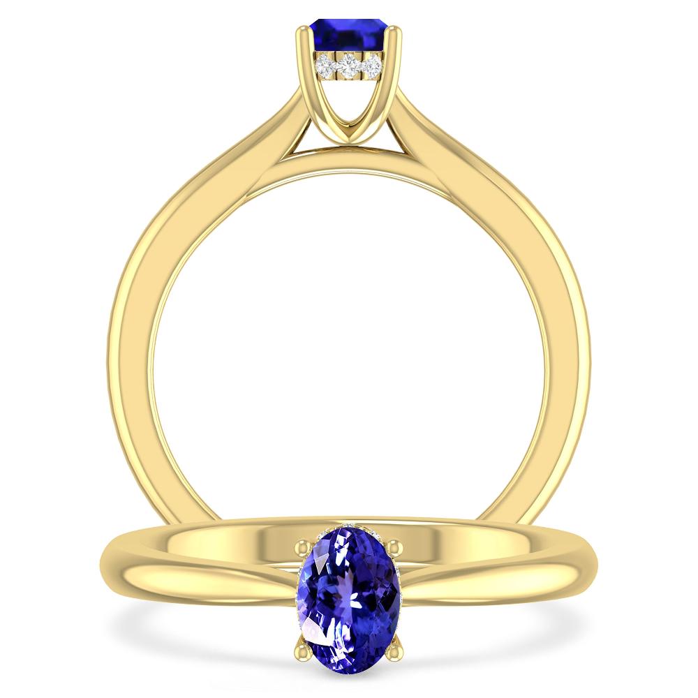 Yellow Gold - Tanzanite
