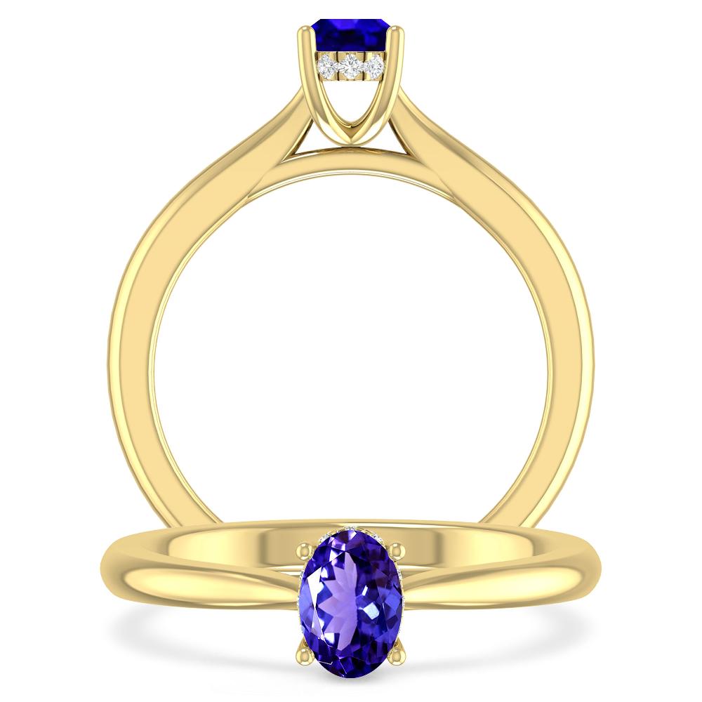 Yellow Gold - Tanzanite