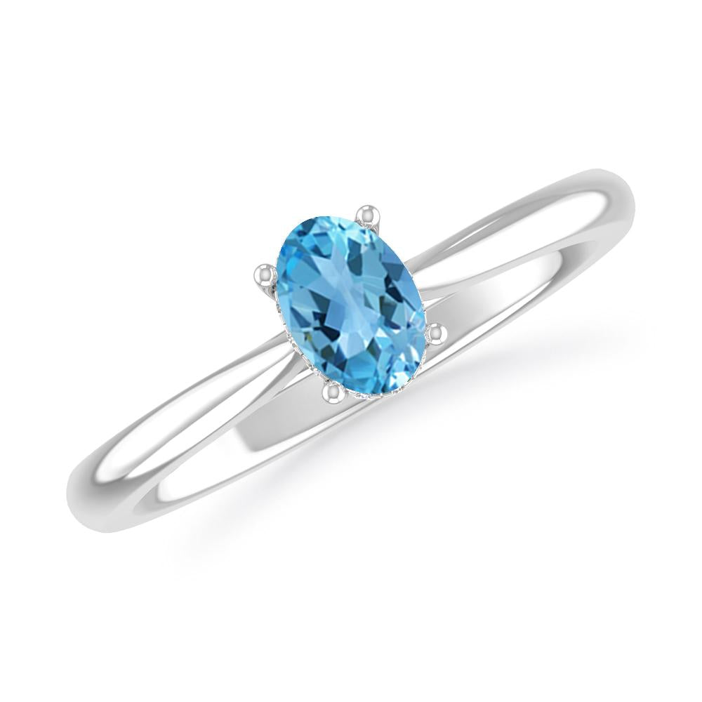 White Gold - Blue Topaz