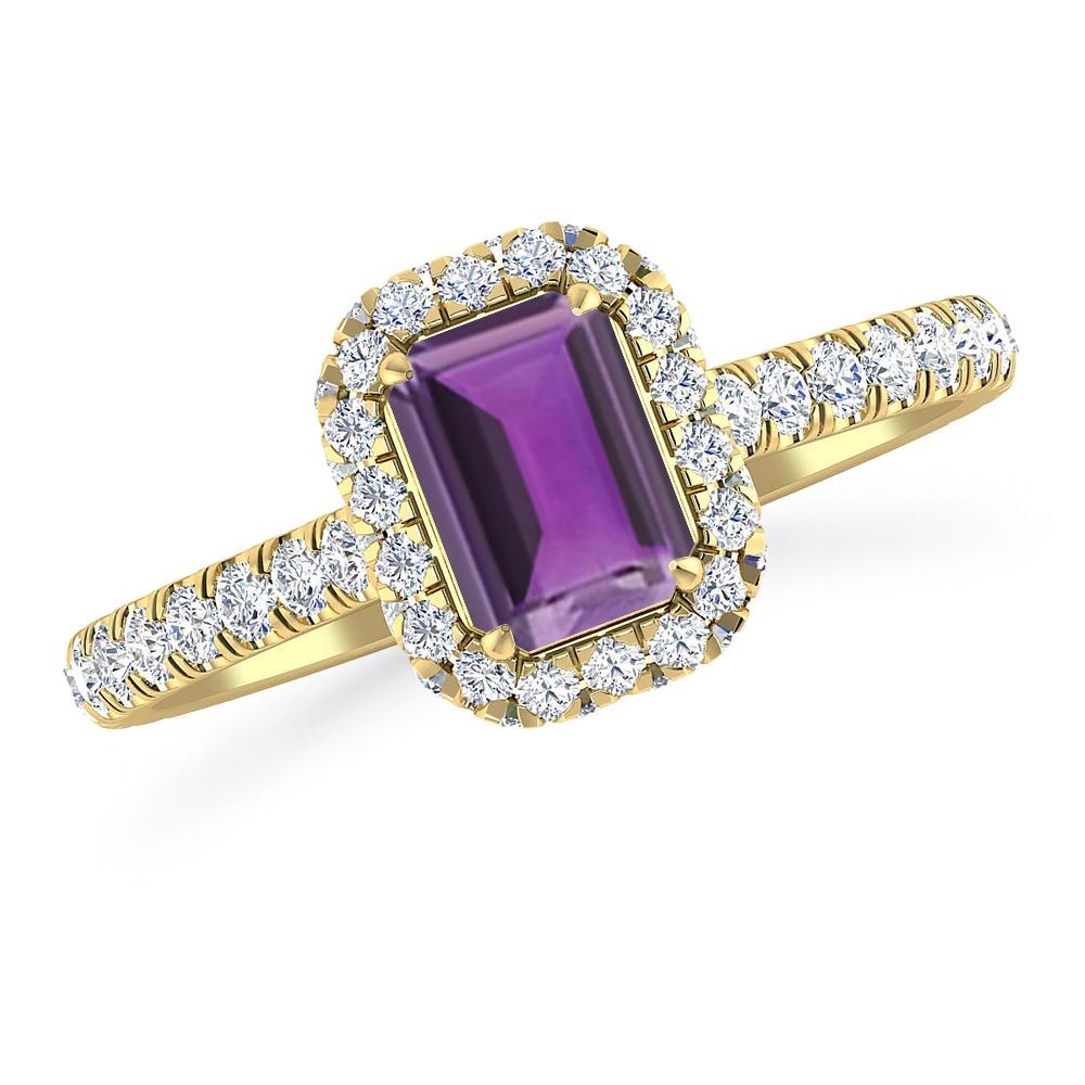 Yellow Gold - Amethyst