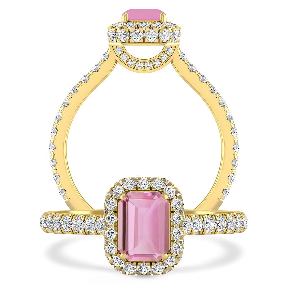 Yellow Gold - Pink Tourmaline