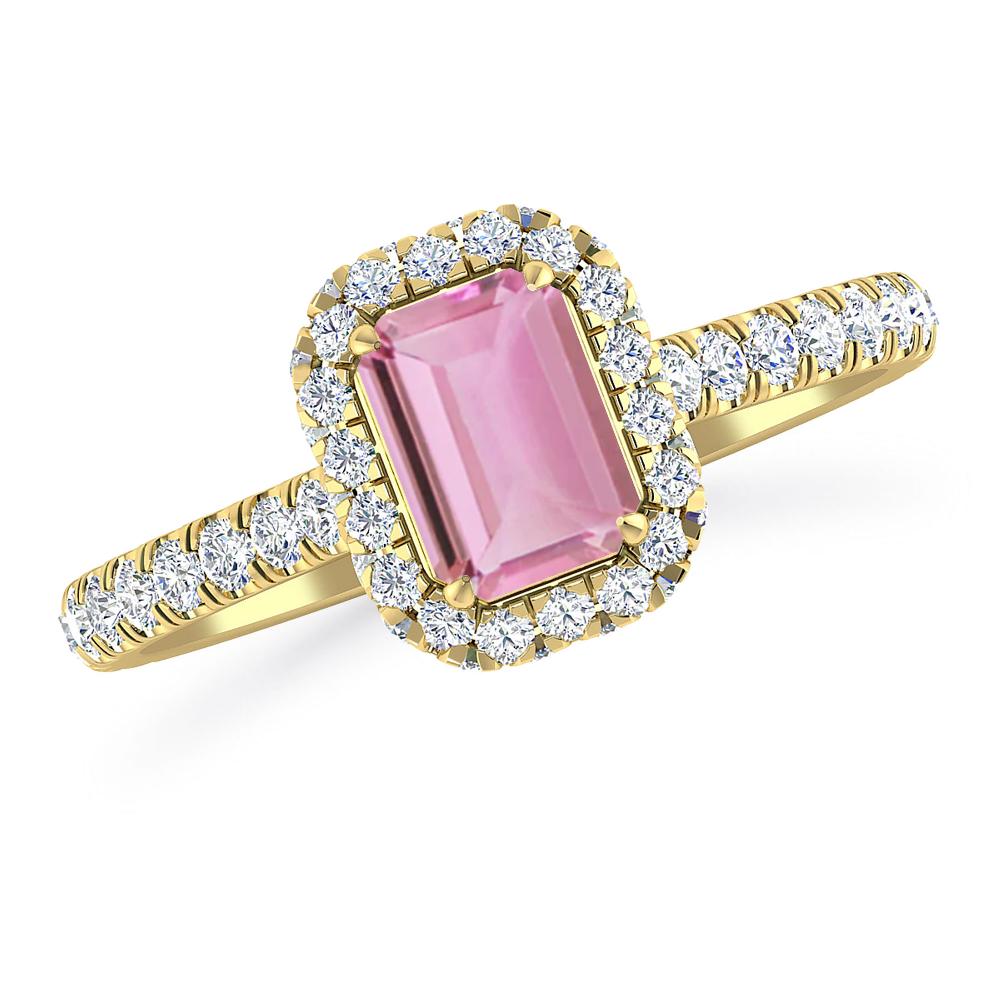 Yellow Gold - Pink Tourmaline