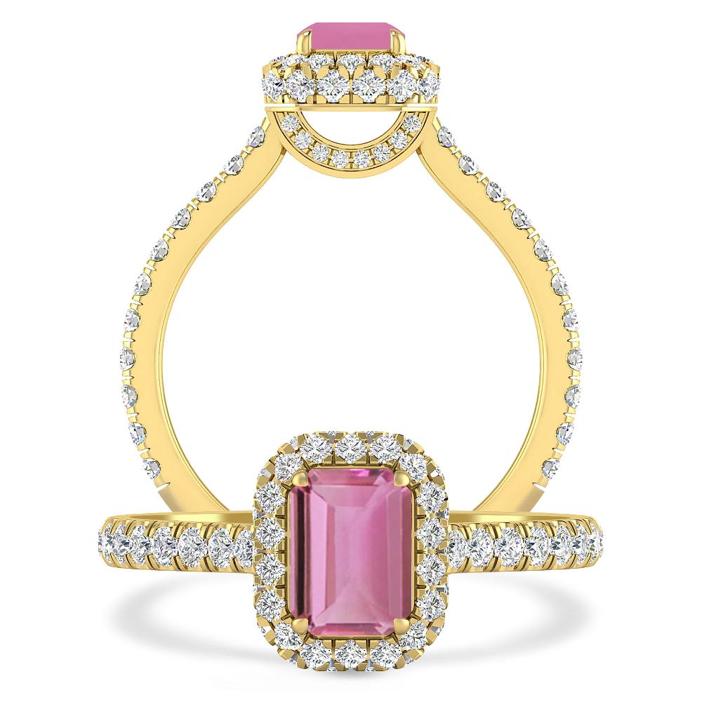 Yellow Gold - Pink Tourmaline