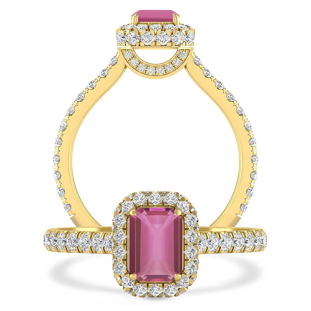 Yellow Gold - Pink Tourmaline