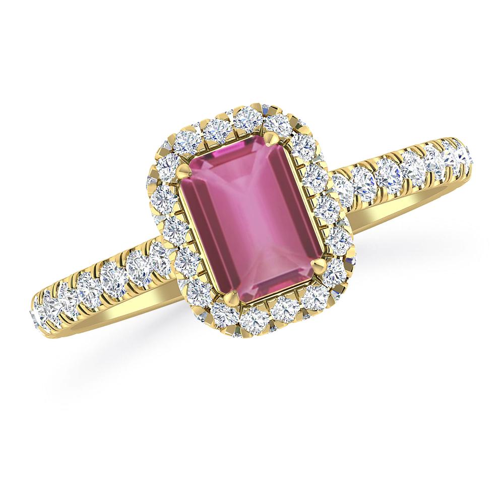 Yellow Gold - Pink Tourmaline