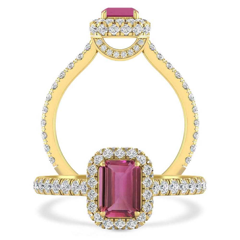 Yellow Gold - Pink Tourmaline