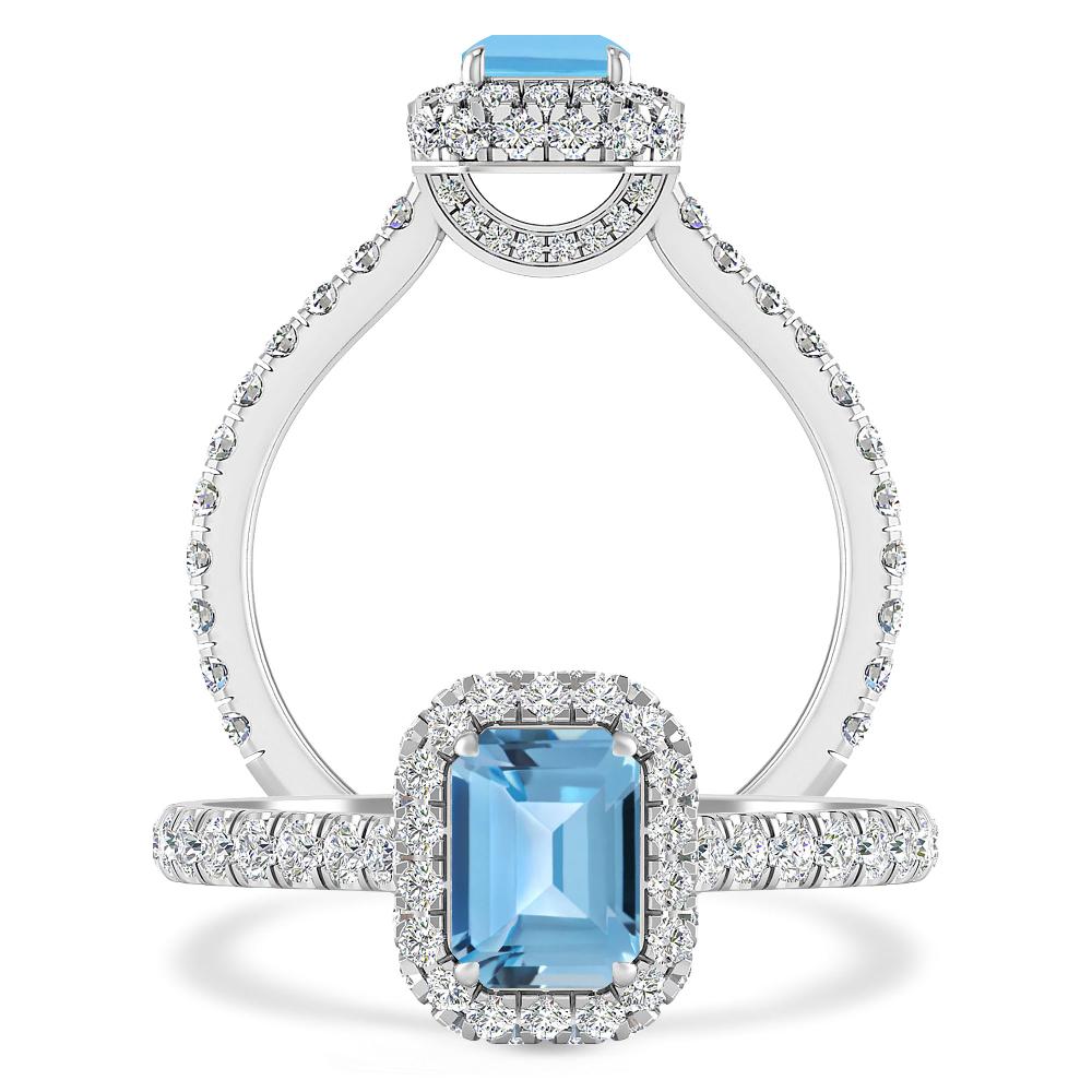 White Gold - Blue Topaz