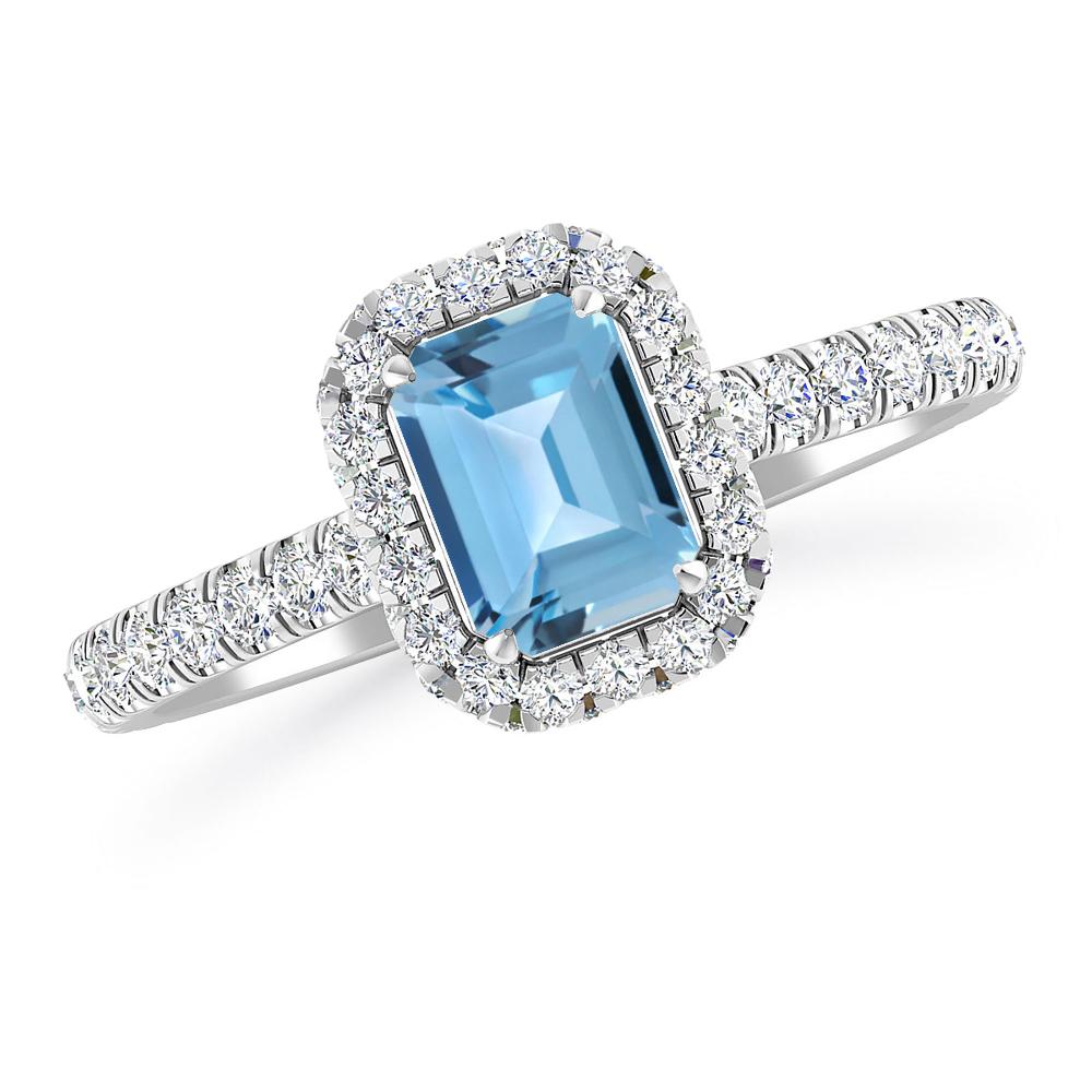 White Gold - Blue Topaz