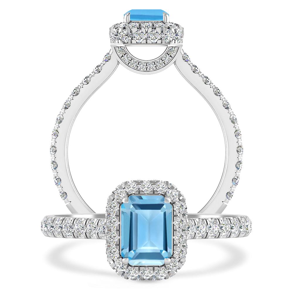 White Gold - Blue Topaz
