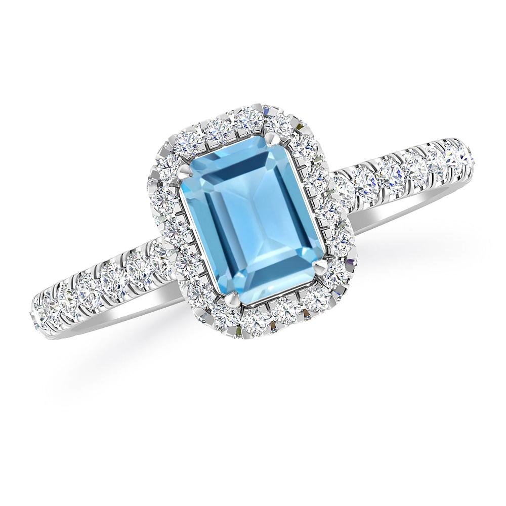 White Gold - Blue Topaz