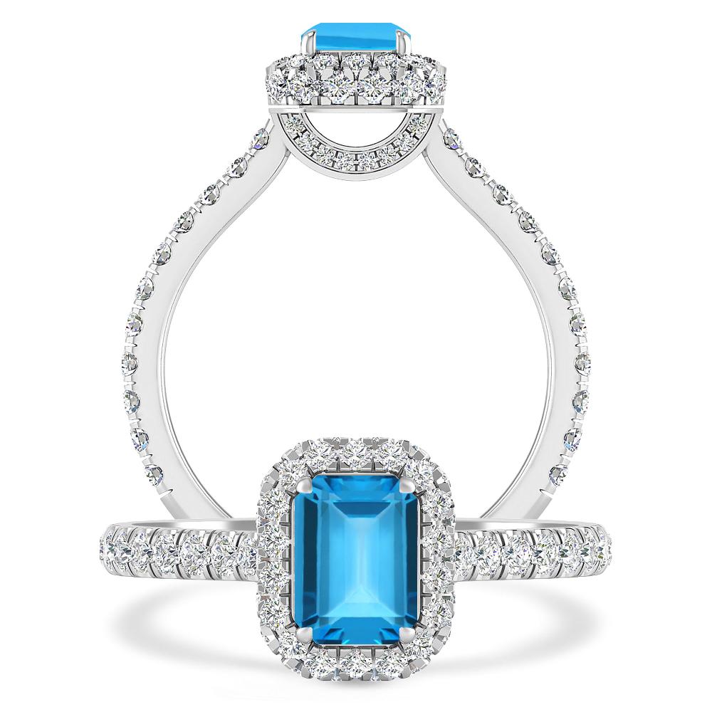White Gold - Blue Topaz