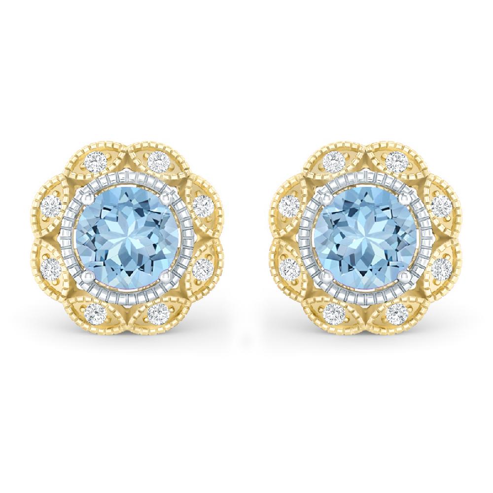 Yellow Gold - Aquamarine