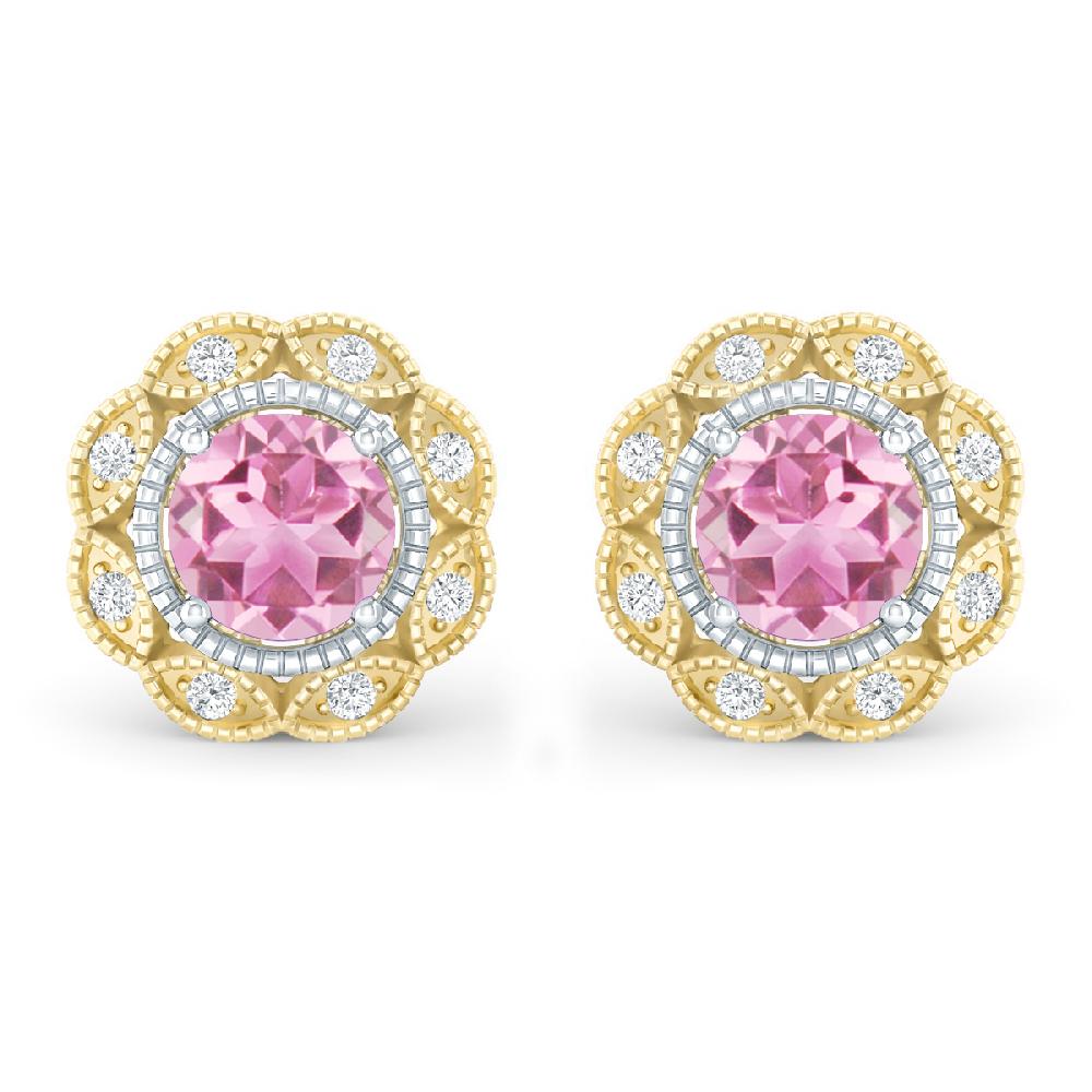 Yellow Gold - Pink Tourmaline