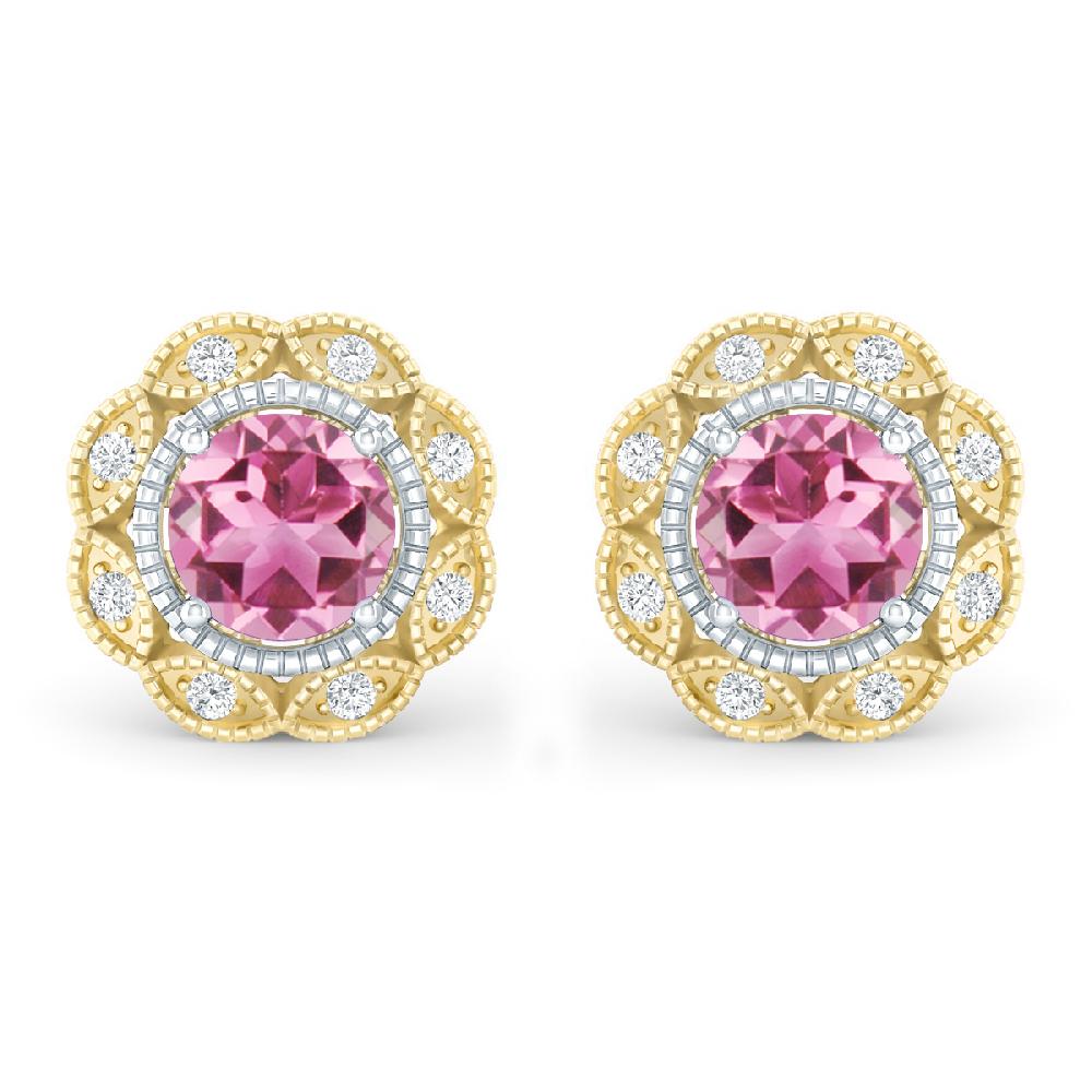 Yellow Gold - Pink Tourmaline