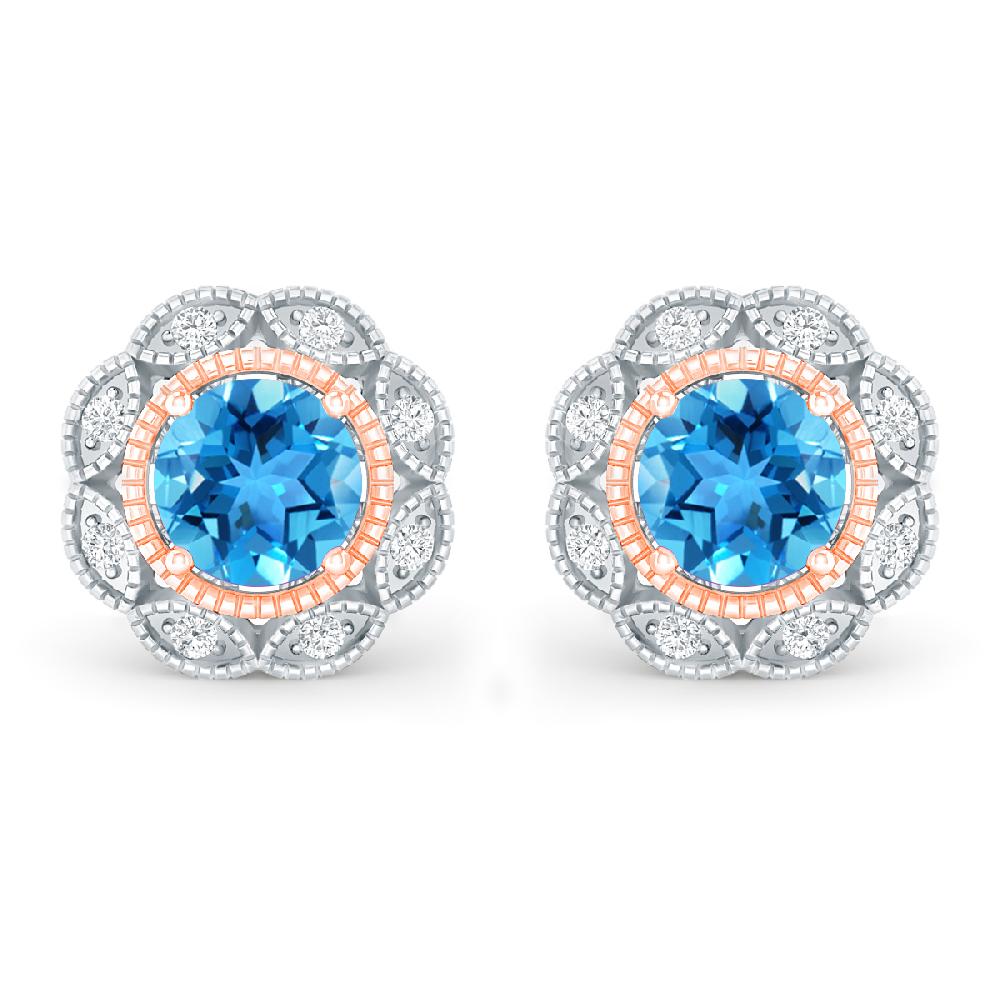 White Gold - Blue Topaz