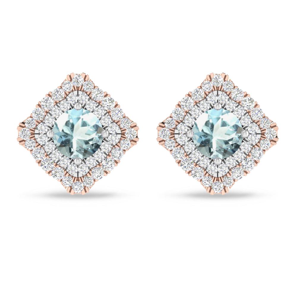 Rose Gold - Aquamarine