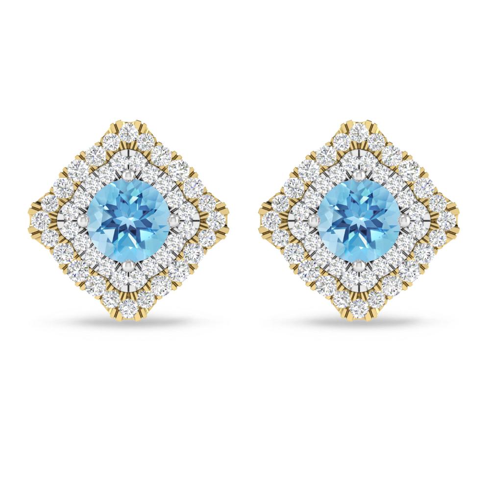 Yellow Gold - Blue Topaz