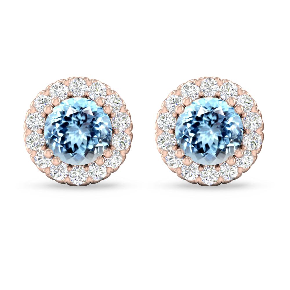 Rose Gold - Aquamarine
