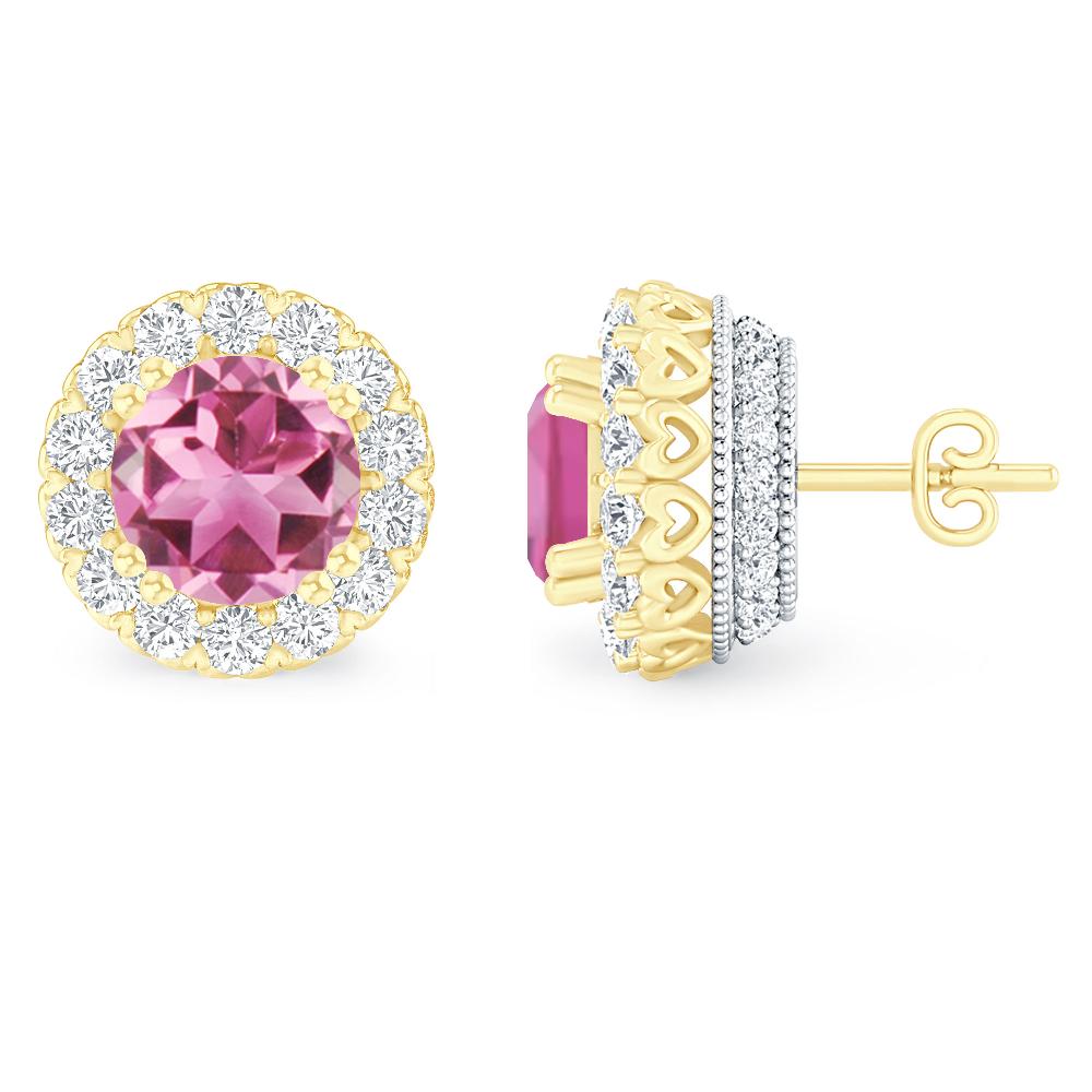 Yellow Gold - Pink Tourmaline
