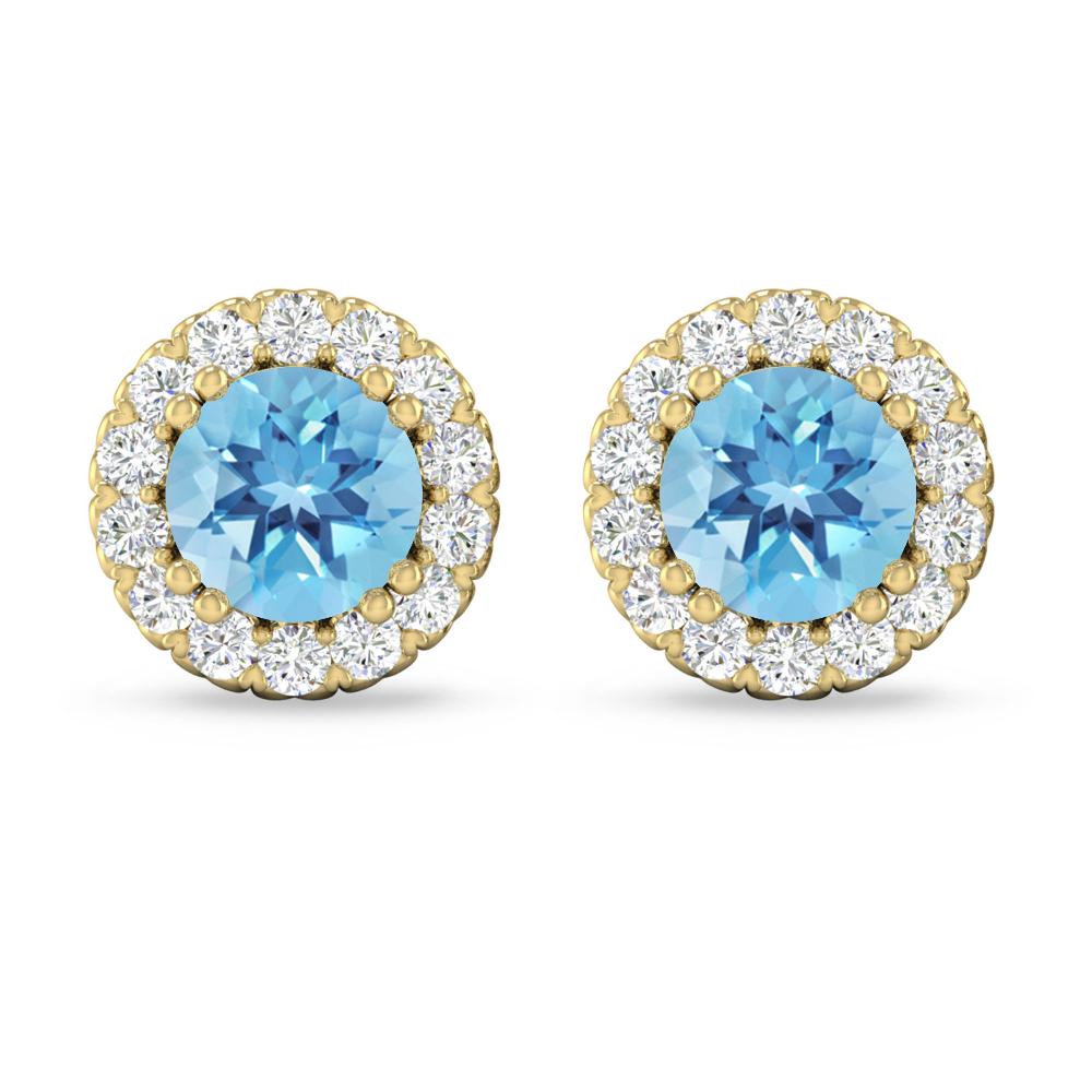 Yellow Gold - Blue Topaz