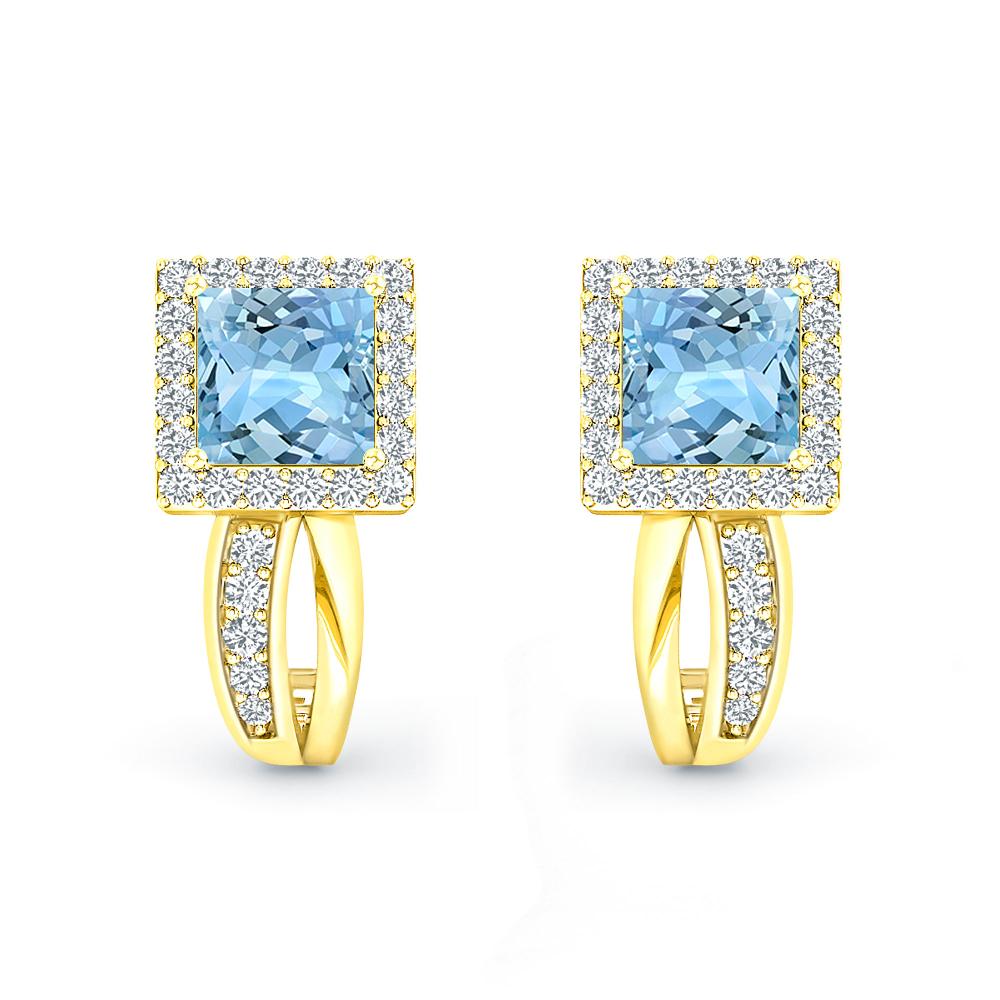 Yellow Gold - Aquamarine