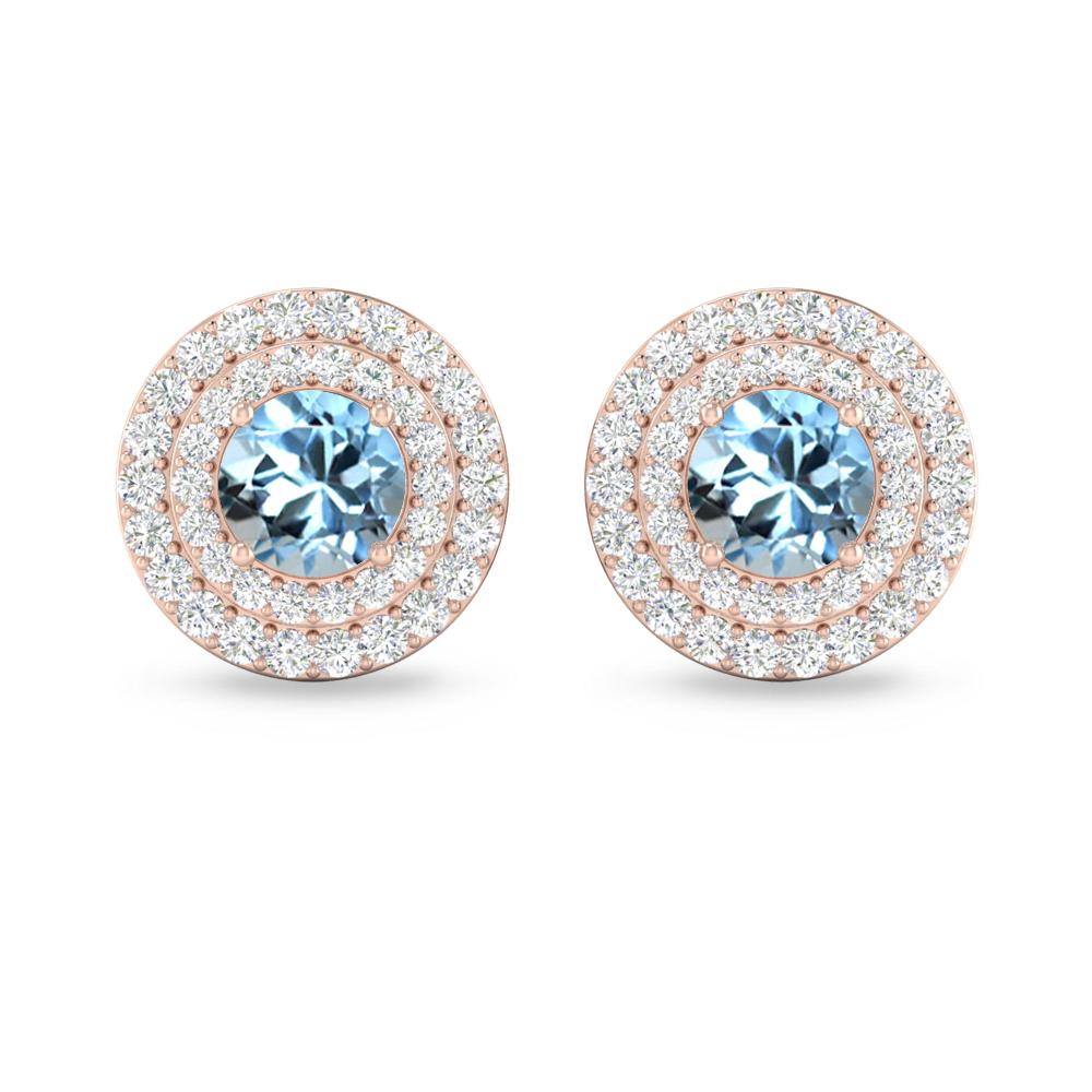 Rose Gold - Aquamarine