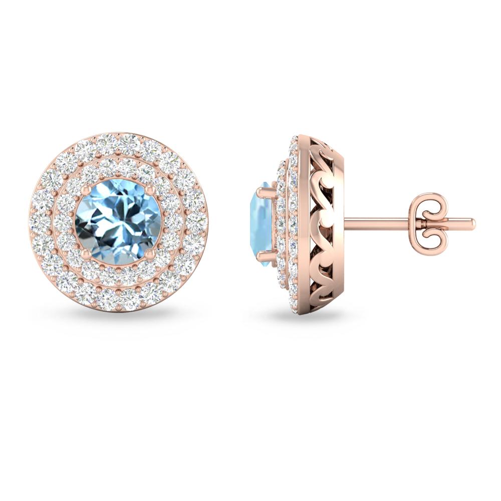 Rose Gold - Aquamarine