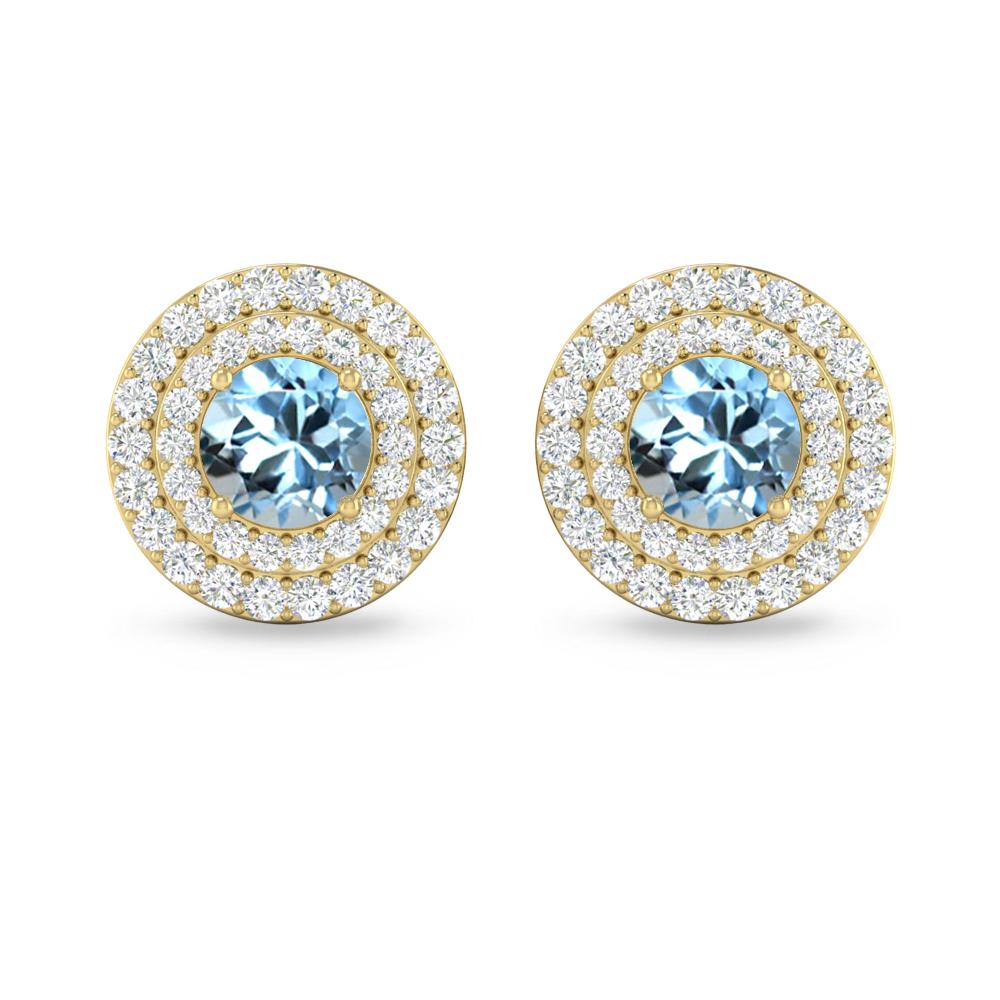 Yellow Gold - Aquamarine