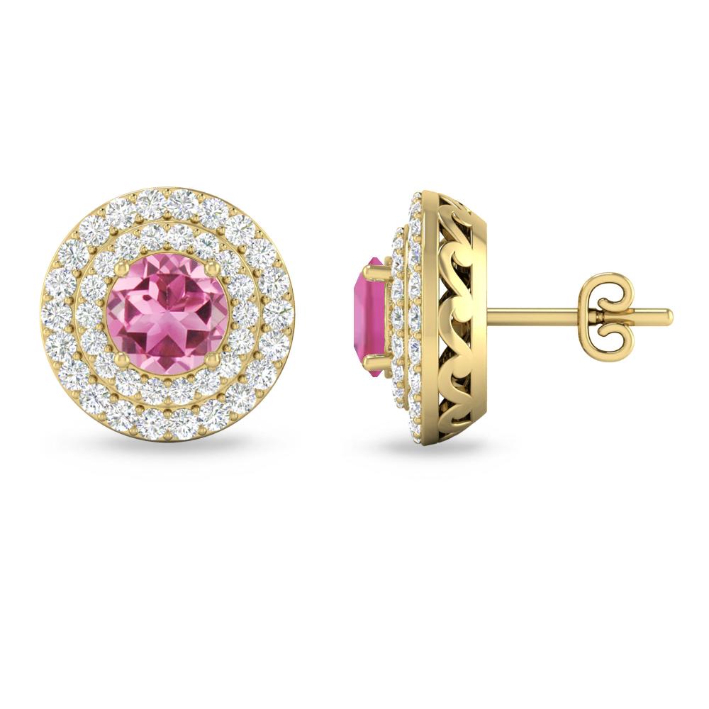Yellow Gold - Pink Tourmaline