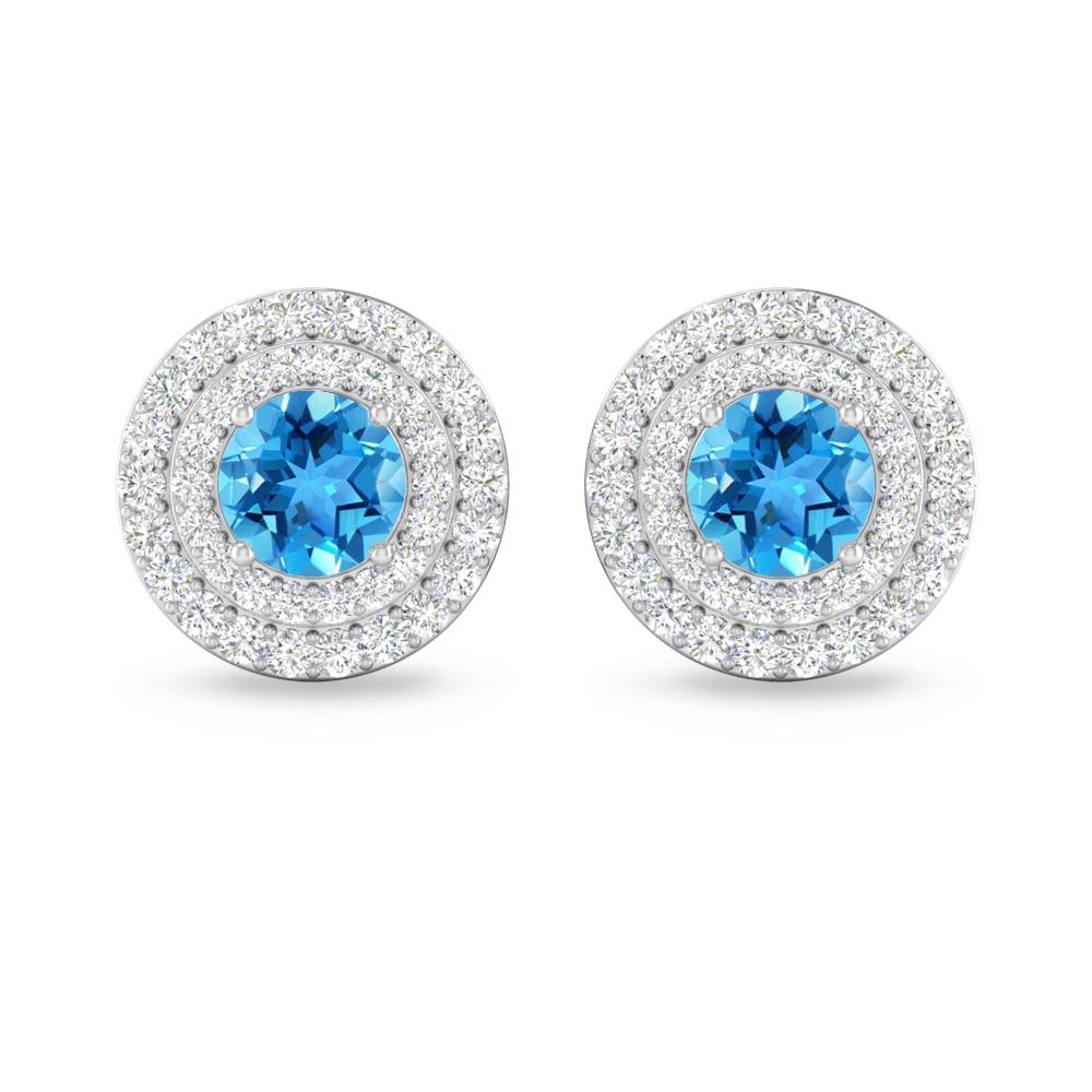 White Gold - Blue Topaz