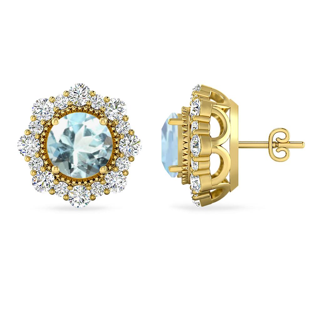 Yellow Gold - Aquamarine