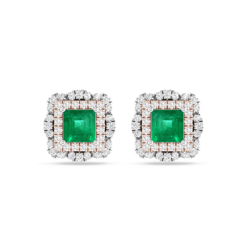 White Gold/Rose Gold - Emerald