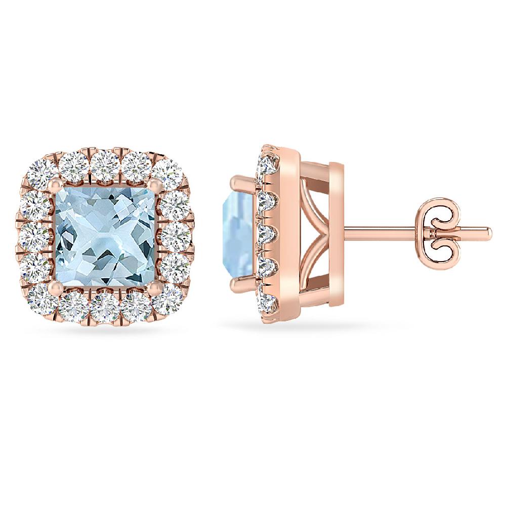 Rose Gold - Aquamarine