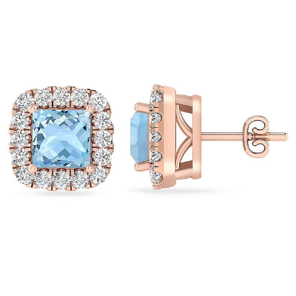 Rose Gold - Aquamarine