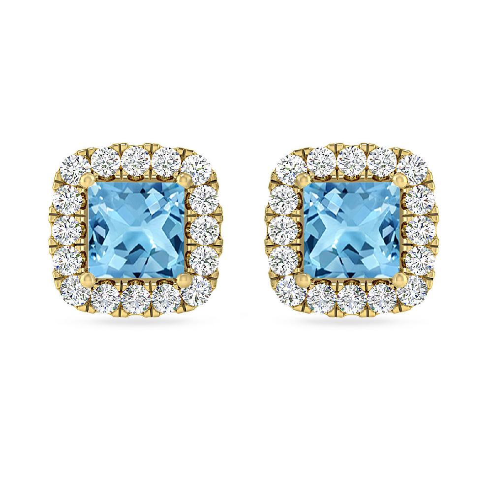 Yellow Gold - Blue Topaz