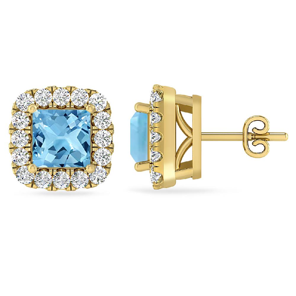 Yellow Gold - Blue Topaz