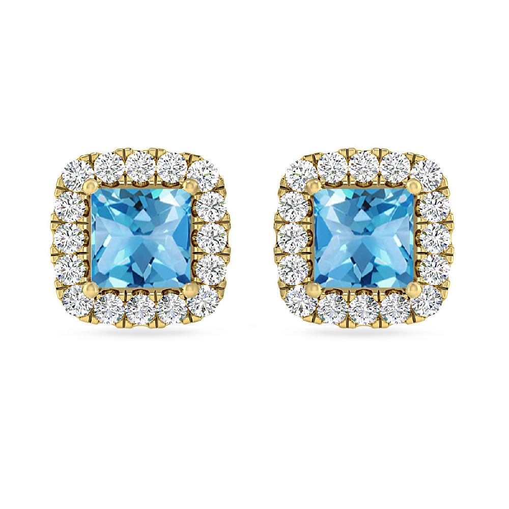 Yellow Gold - Blue Topaz