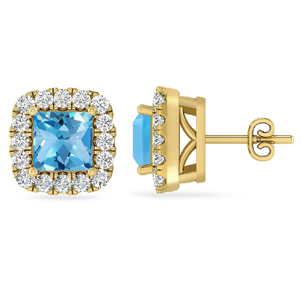 Yellow Gold - Blue Topaz