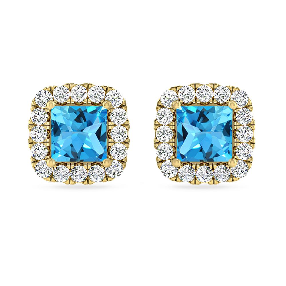 Yellow Gold - Blue Topaz