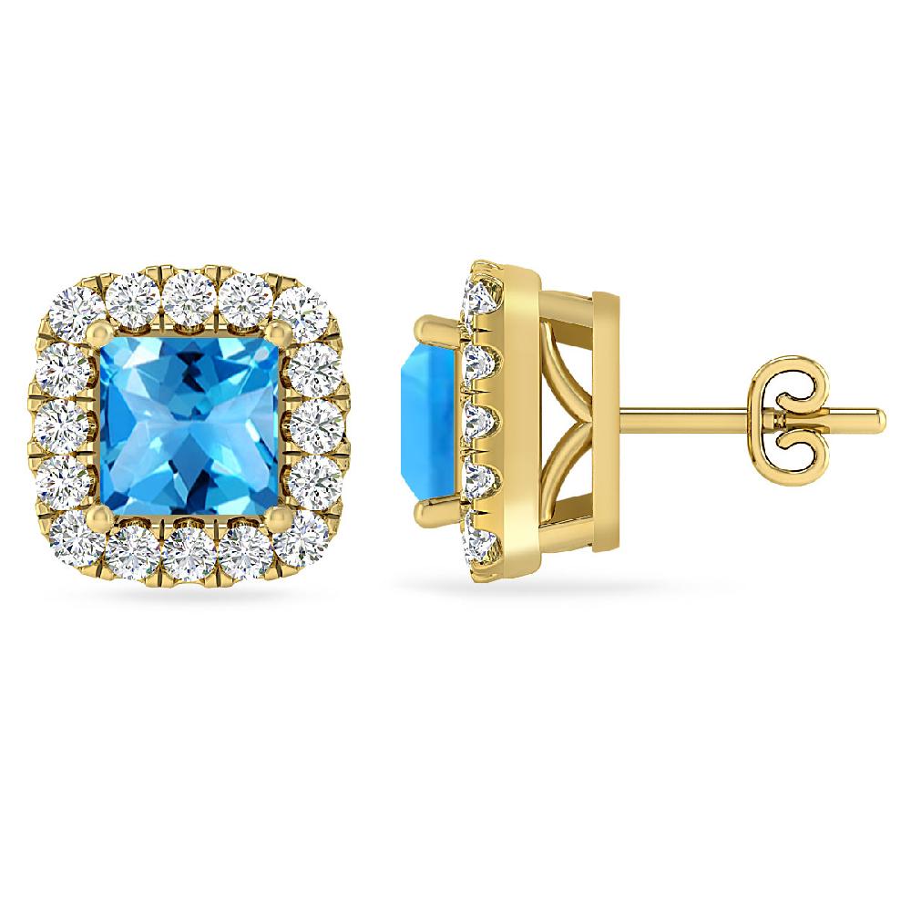 Yellow Gold - Blue Topaz