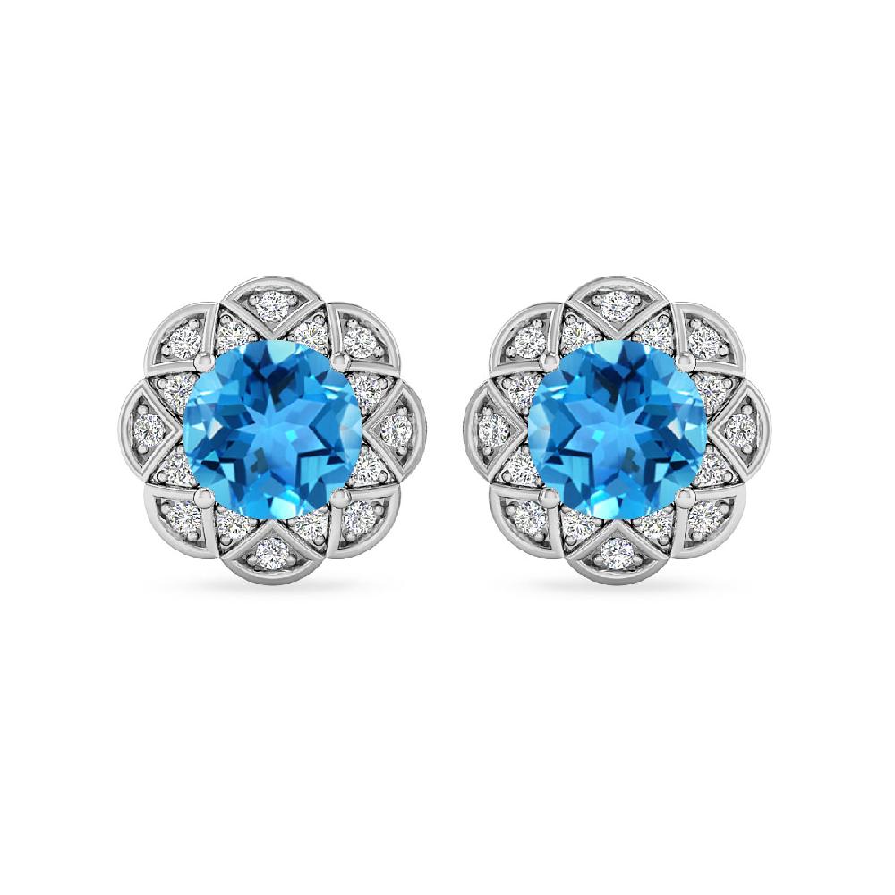 White Gold - Blue Topaz