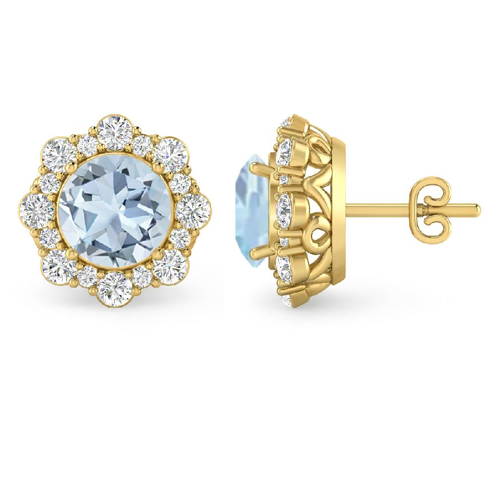 Yellow Gold - Aquamarine