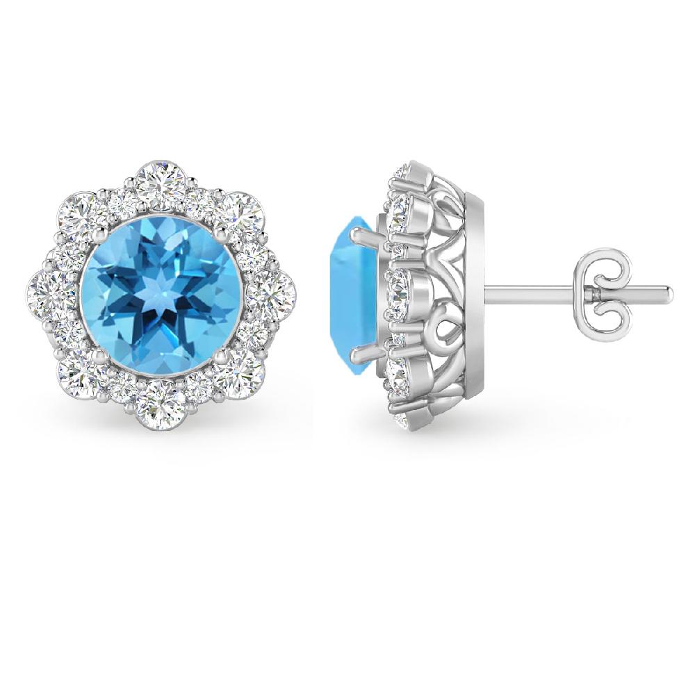 White Gold - Blue Topaz