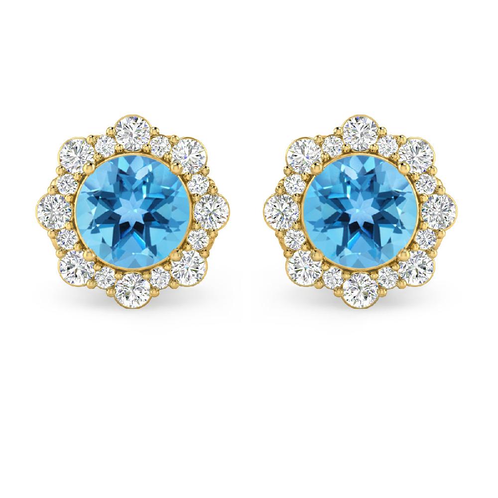 Yellow Gold - Blue Topaz