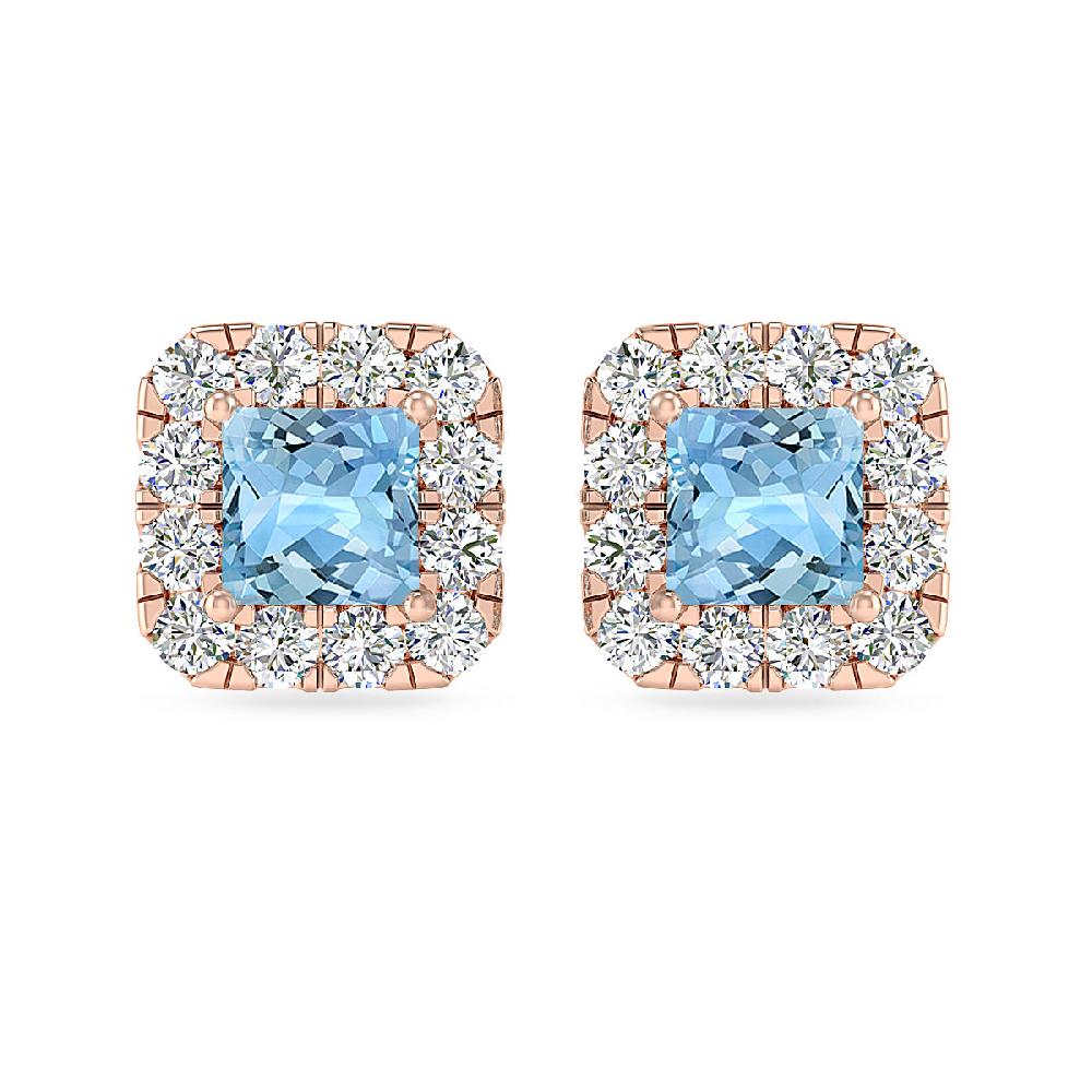 Rose Gold - Aquamarine
