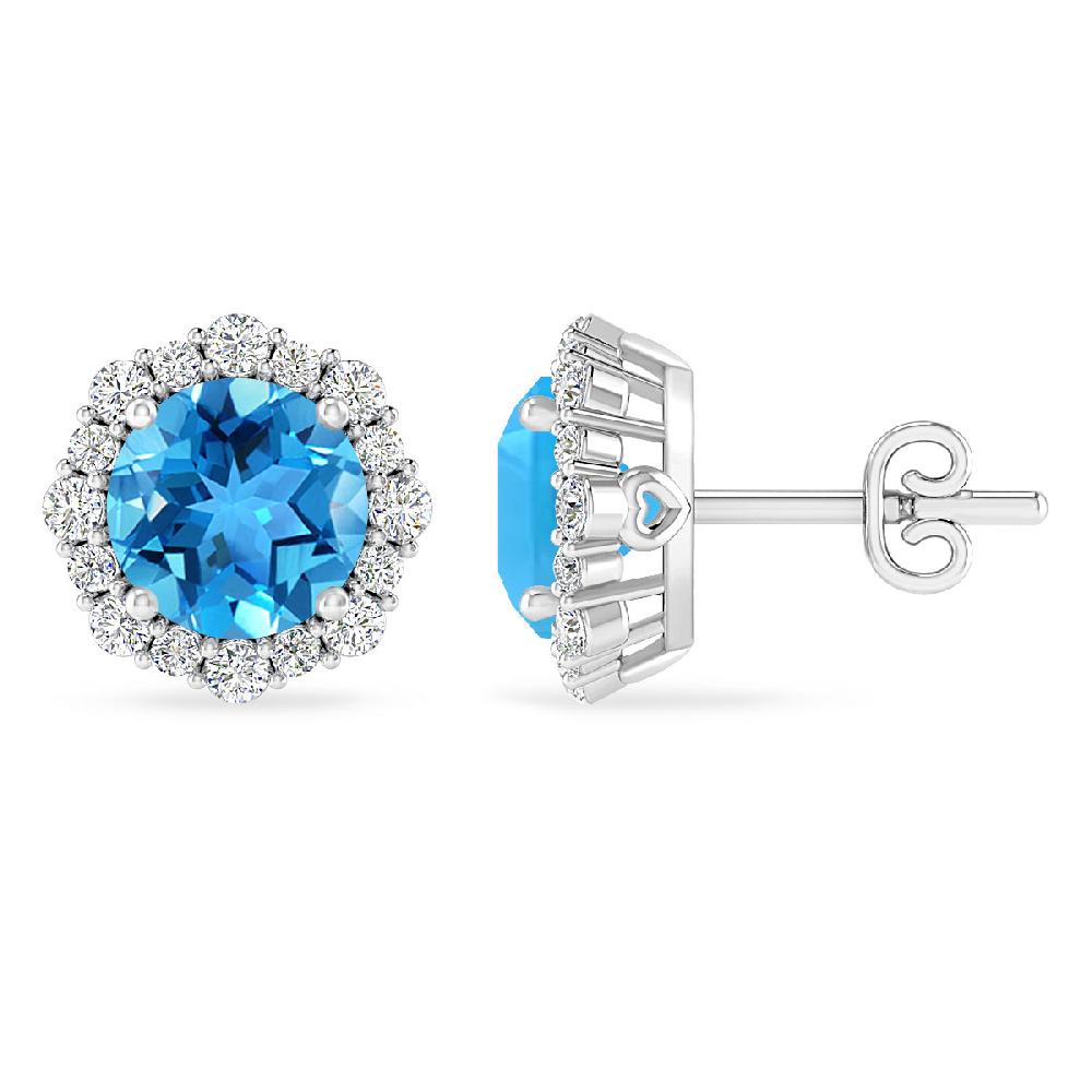 White Gold - Blue Topaz