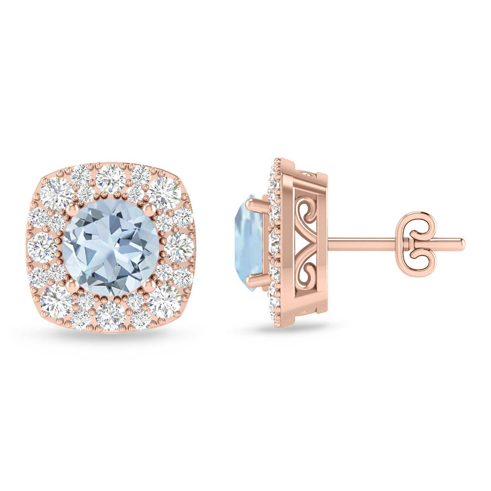 Rose Gold - Aquamarine